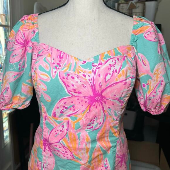 Lilly Pulitzer Vibrant Pink and Blue Mini Dress - Picture 3 of 6